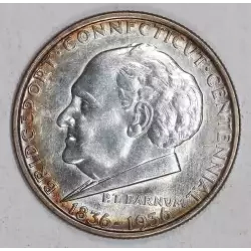 Classic Commemorative Silver--- Bridgeport, Connecticut, Centennial 1936 -Silver- 0.5 Dollar