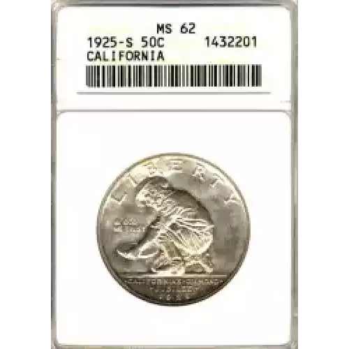 Classic Commemorative Silver--- California Diamond Jubilee 1925 -Silver- 0.5 Dollar (3)