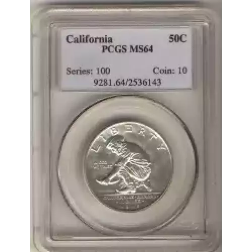 Classic Commemorative Silver--- California Diamond Jubilee 1925 -Silver- 0.5 Dollar (3)
