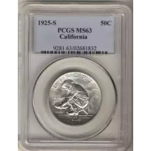 Classic Commemorative Silver--- California Diamond Jubilee 1925 -Silver- 0.5 Dollar (3)