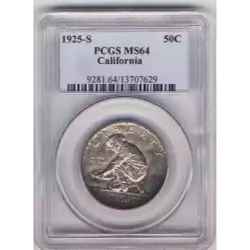 Classic Commemorative Silver--- California Diamond Jubilee 1925 -Silver- 0.5 Dollar (3)