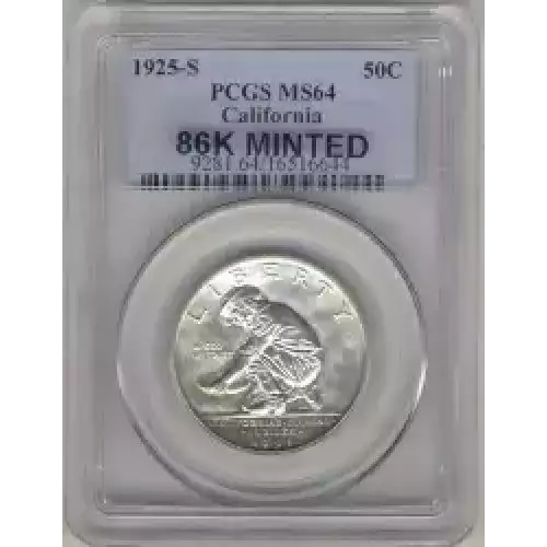 Classic Commemorative Silver--- California Diamond Jubilee 1925 -Silver- 0.5 Dollar (3)