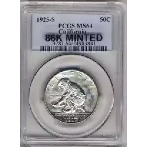 Classic Commemorative Silver--- California Diamond Jubilee 1925 -Silver- 0.5 Dollar (3)