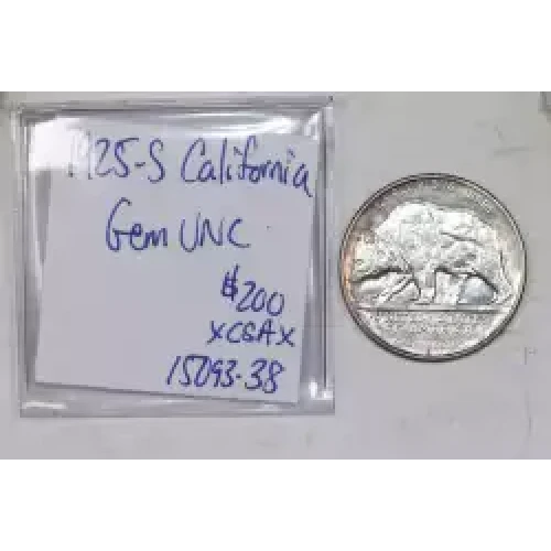 Classic Commemorative Silver--- California Diamond Jubilee 1925 -Silver- 0.5 Dollar