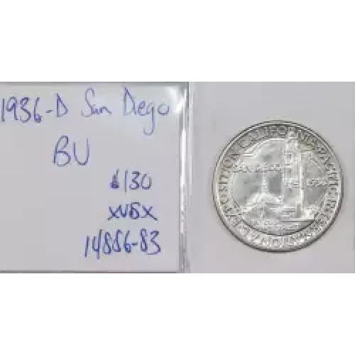 Classic Commemorative Silver--- California Pacific International Exposition 1935-1936-Silver- 0.5 Dollar