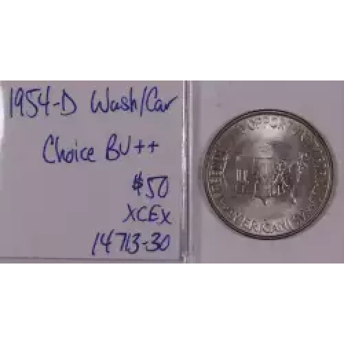 Classic Commemorative Silver---Carver/Washington Commemorative 1951-1954-Silver- 0.5 Dollar