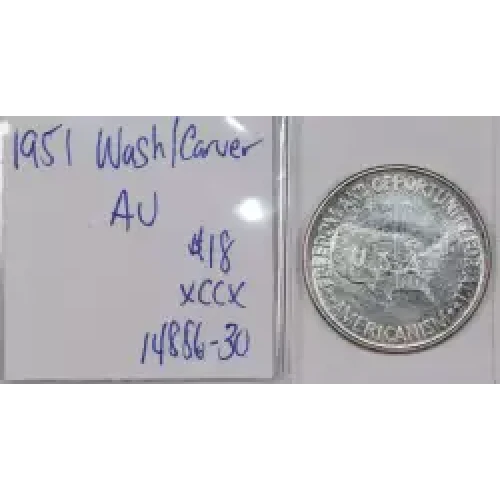 Classic Commemorative Silver---Carver/Washington Commemorative 1951-1954-Silver- 0.5 Dollar