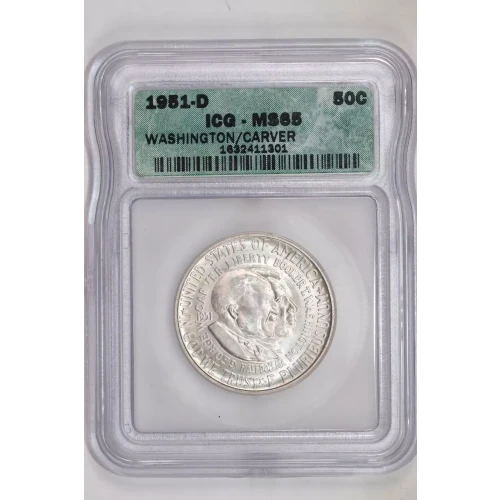Classic Commemorative Silver---Carver/Washington Commemorative 1951-1954-Silver- 0.5 Dollar