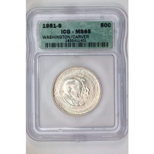 Classic Commemorative Silver---Carver/Washington Commemorative 1951-1954-Silver- 0.5 Dollar