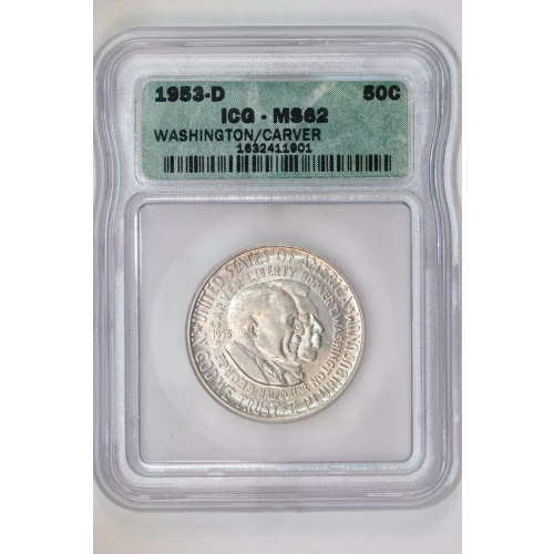 Classic Commemorative Silver---Carver/Washington Commemorative 1951-1954-Silver- 0.5 Dollar