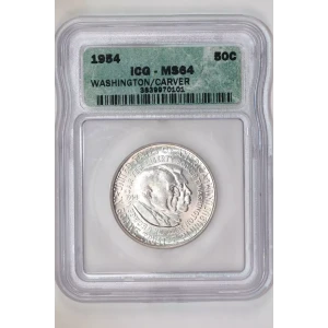 Classic Commemorative Silver---Carver/Washington Commemorative 1951-1954-Silver- 0.5 Dollar