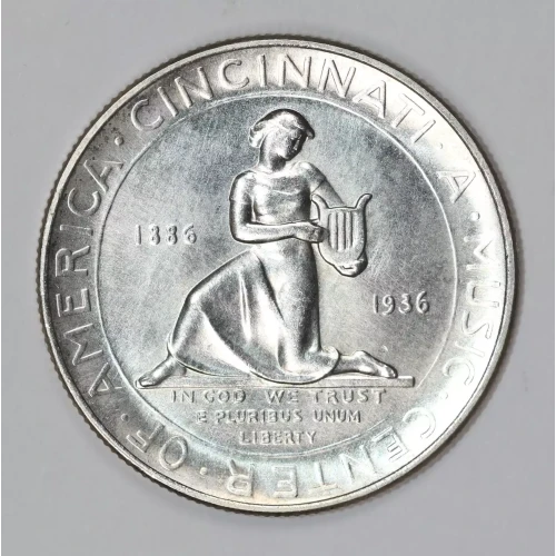 Classic Commemorative Silver--- Cincinnati Music Center 1936 -Silver- 0.5 Dollar
