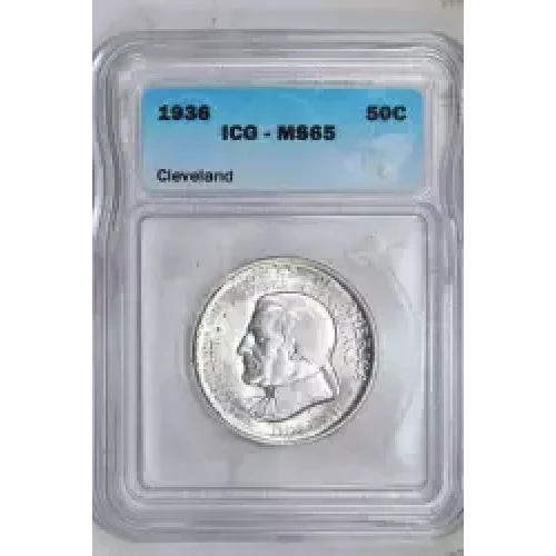 Classic Commemorative Silver--- Cleveland Centennial / Great Lakes Exposition 1936 -Silver- 0.5 Dollar