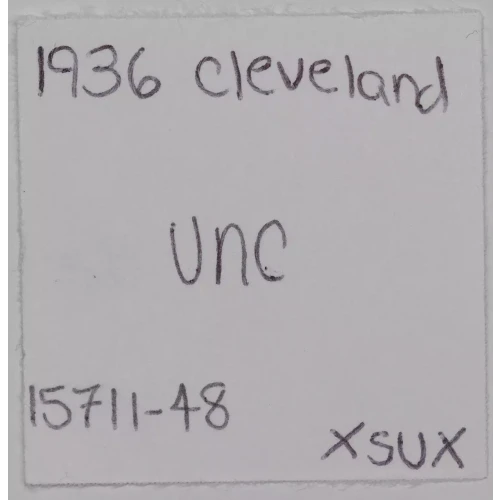 Classic Commemorative Silver--- Cleveland Centennial / Great Lakes Exposition 1936 -Silver- 0.5 Dollar (3)