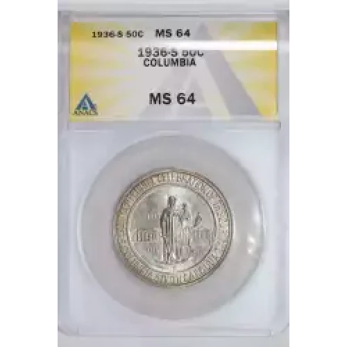 Classic Commemorative Silver--- Columbia, South Carolina, Sesquicentennial 1936 -Silver- 0.5 Dollar