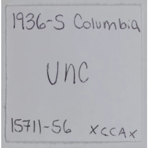 Classic Commemorative Silver--- Columbia, South Carolina, Sesquicentennial 1936 -Silver- 0.5 Dollar (3)