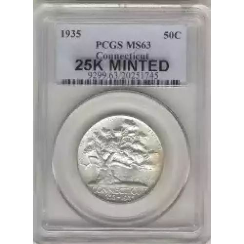 Classic Commemorative Silver--- Connecticut Tercentenary 1935 -Silver- 0.5 Dollar (3)