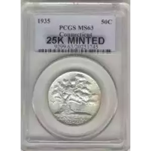 Classic Commemorative Silver--- Connecticut Tercentenary 1935 -Silver- 0.5 Dollar (3)