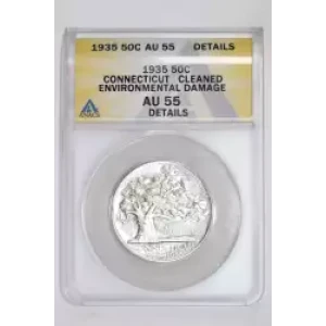 Classic Commemorative Silver--- Connecticut Tercentenary 1935 -Silver- 0.5 Dollar