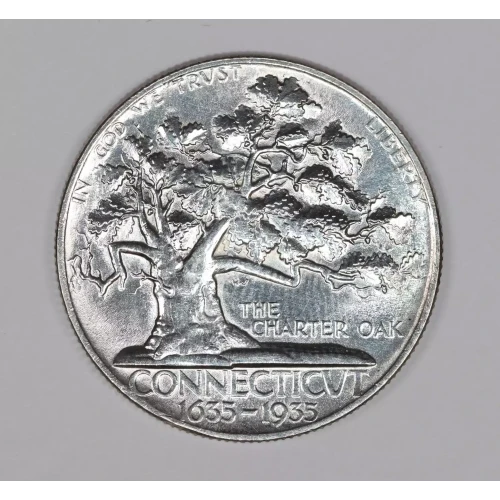 Classic Commemorative Silver--- Connecticut Tercentenary 1935 -Silver- 0.5 Dollar