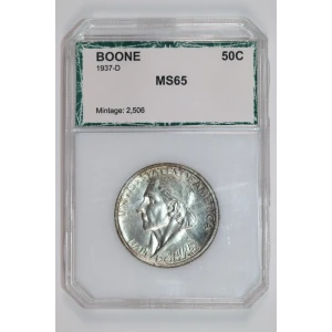 Classic Commemorative Silver--- Daniel Boone Bicentennial 1934-1938-Silver- 0.5 Dollar (2)