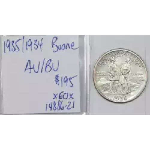 Classic Commemorative Silver--- Daniel Boone Bicentennial 1934-1938-Silver- 0.5 Dollar