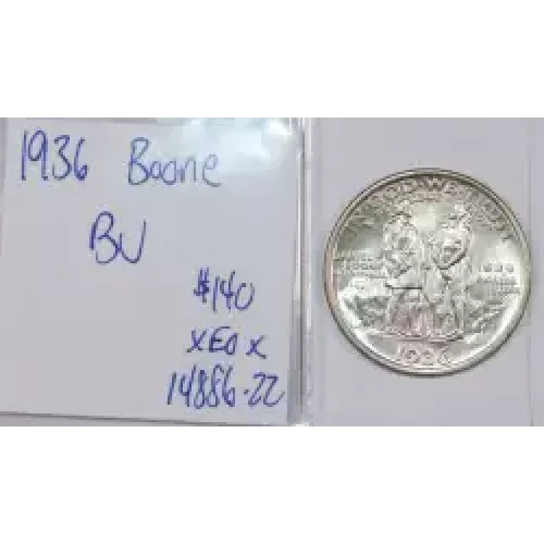 Classic Commemorative Silver--- Daniel Boone Bicentennial 1934-1938-Silver- 0.5 Dollar