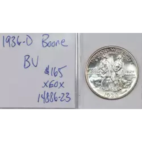 Classic Commemorative Silver--- Daniel Boone Bicentennial 1934-1938-Silver- 0.5 Dollar