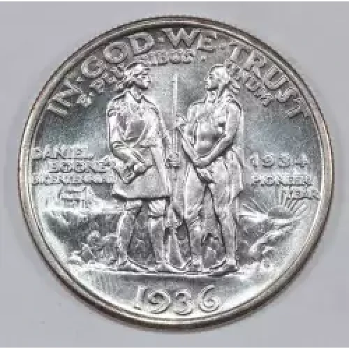 Classic Commemorative Silver--- Daniel Boone Bicentennial 1934-1938-Silver- 0.5 Dollar