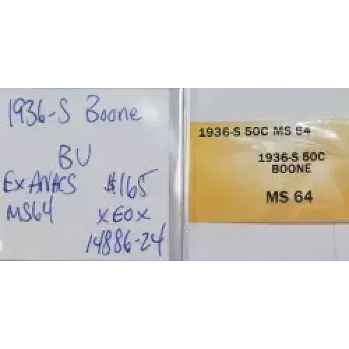 Classic Commemorative Silver--- Daniel Boone Bicentennial 1934-1938-Silver- 0.5 Dollar