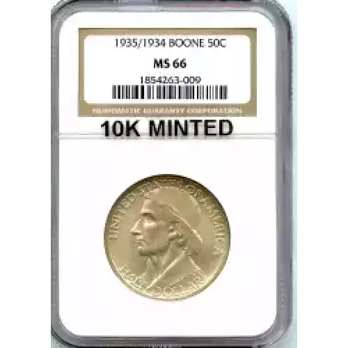 Classic Commemorative Silver--- Daniel Boone Bicentennial 1934-1938-Silver- 0.5 Dollar (3)