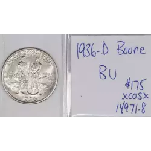 Classic Commemorative Silver--- Daniel Boone Bicentennial 1934-1938-Silver- 0.5 Dollar