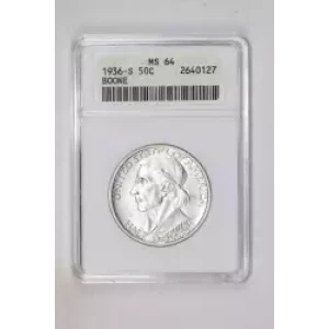 Classic Commemorative Silver--- Daniel Boone Bicentennial 1934-1938-Silver- 0.5 Dollar