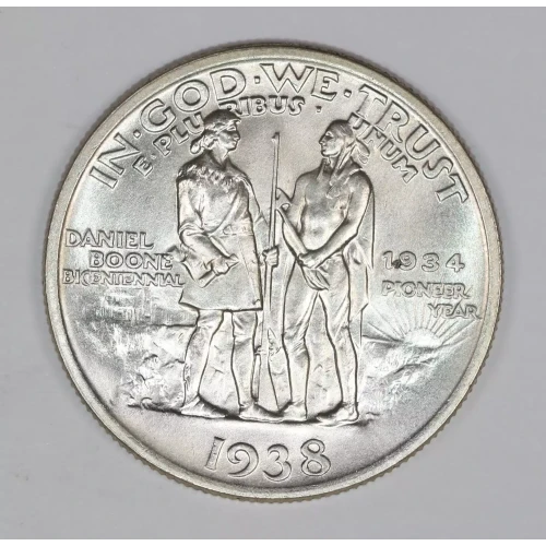 Classic Commemorative Silver--- Daniel Boone Bicentennial 1934-1938-Silver- 0.5 Dollar