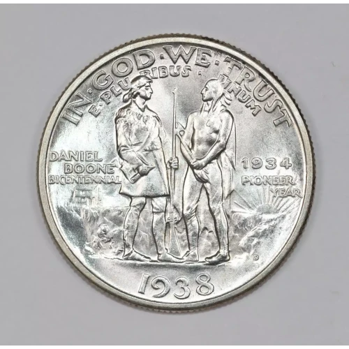 Classic Commemorative Silver--- Daniel Boone Bicentennial 1934-1938-Silver- 0.5 Dollar (2)