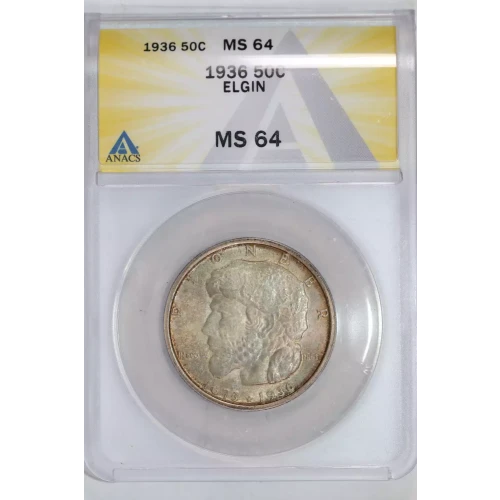 Classic Commemorative Silver--- Elgin, Illinois, Centennial 1936 -Silver- 0.5 Dollar