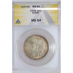 Classic Commemorative Silver--- Elgin, Illinois, Centennial 1936 -Silver- 0.5 Dollar