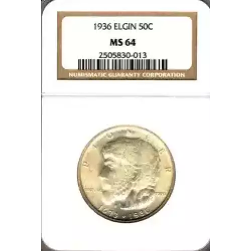 Classic Commemorative Silver--- Elgin, Illinois, Centennial 1936 -Silver- 0.5 Dollar (3)