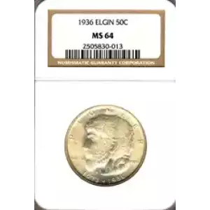 Classic Commemorative Silver--- Elgin, Illinois, Centennial 1936 -Silver- 0.5 Dollar (3)