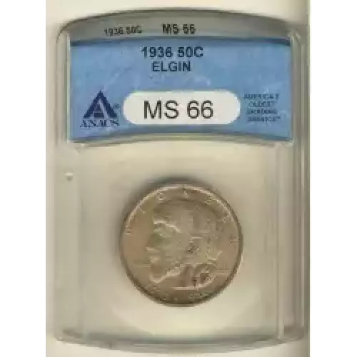 Classic Commemorative Silver--- Elgin, Illinois, Centennial 1936 -Silver- 0.5 Dollar (3)