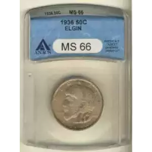 Classic Commemorative Silver--- Elgin, Illinois, Centennial 1936 -Silver- 0.5 Dollar (3)