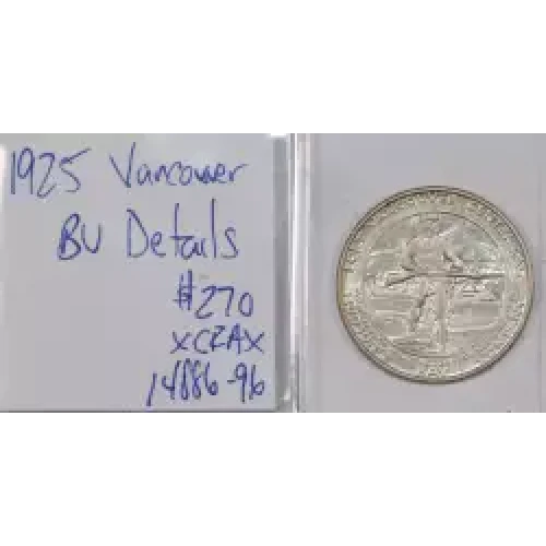 Classic Commemorative Silver--- Fort Vancouver Centennial 1925 -Silver- 0.5 Dollar