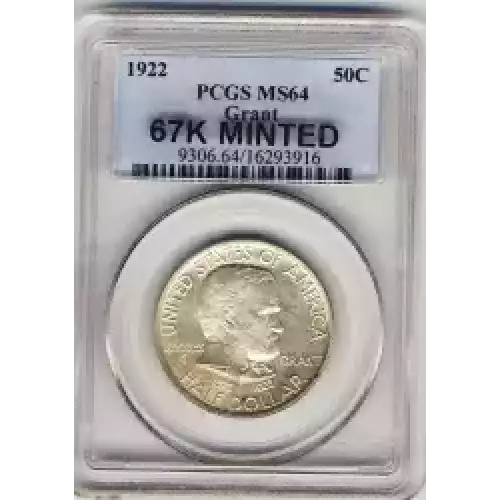 Classic Commemorative Silver--- Grant Memorial 1922 -Silver- 0.5 Dollar (3)