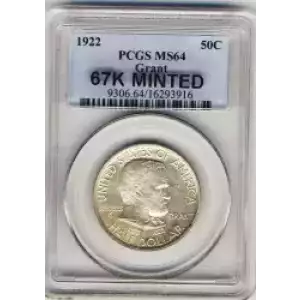 Classic Commemorative Silver--- Grant Memorial 1922 -Silver- 0.5 Dollar (3)