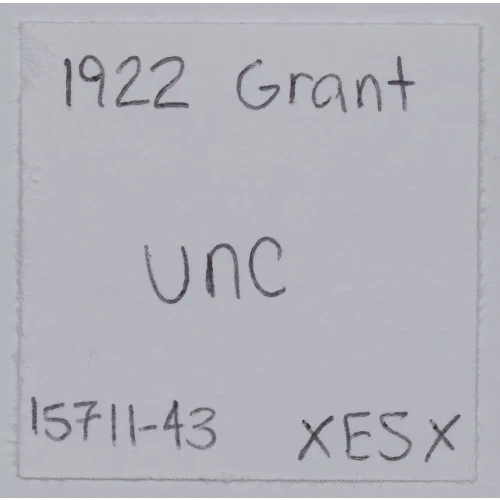 Classic Commemorative Silver--- Grant Memorial 1922 -Silver- 0.5 Dollar