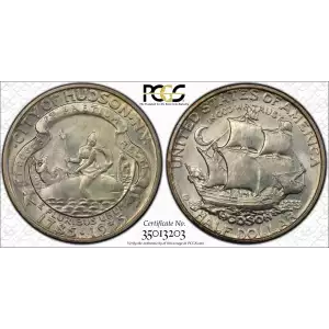 Classic Commemorative Silver--- Hudson, New York, Sesquicentennial 1935 -Silver- 0.5 Dollar