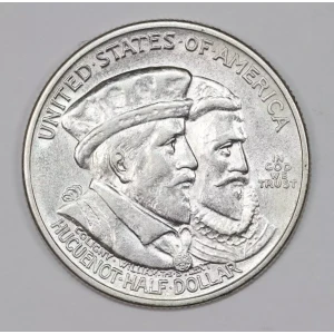 Classic Commemorative Silver--- Huguenot - Walloon Tercentenary 1924 -Silver- 0.5 Dollar