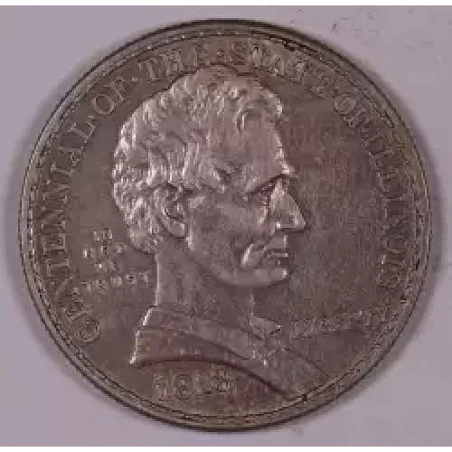 Classic Commemorative Silver--- Illinois Centennial 1918 -Silver- 0.5 Dollar