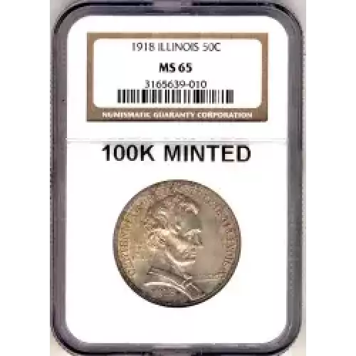 Classic Commemorative Silver--- Illinois Centennial 1918 -Silver- 0.5 Dollar (3)