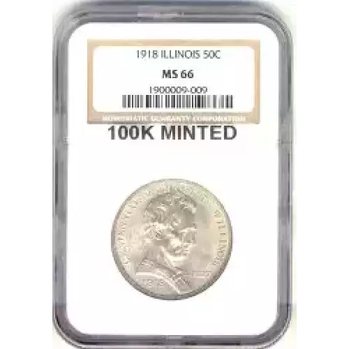 Classic Commemorative Silver--- Illinois Centennial 1918 -Silver- 0.5 Dollar (3)